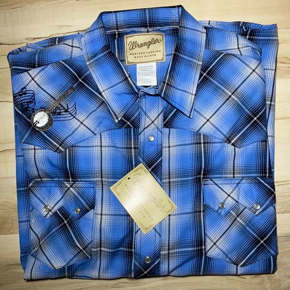 Wrangler Other - NWT Wrangler 3XL Plaid Long Sleeve Button Up